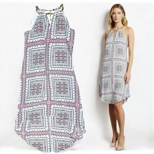 WHITE HOUSE BLACK MARKET Halter Chain Neck Hi-Lo Maxi Dress Size 0 NWT